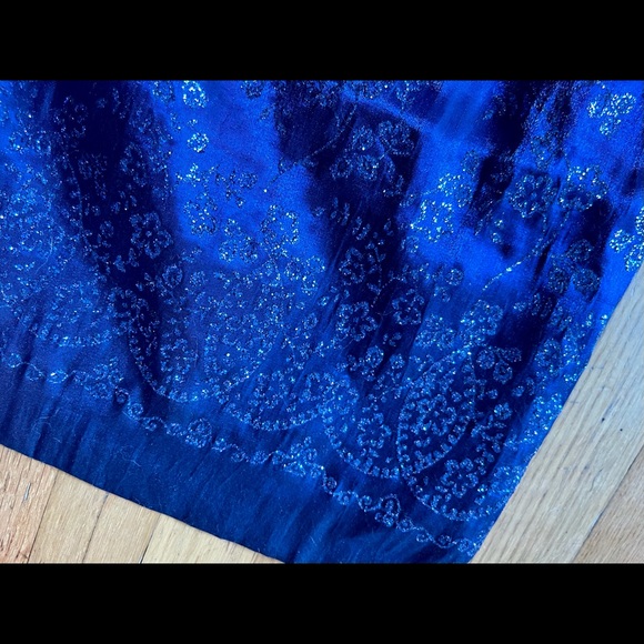 90s Y2K Blue Glitter Iridescent Mini Dress - Picture 7 of 10